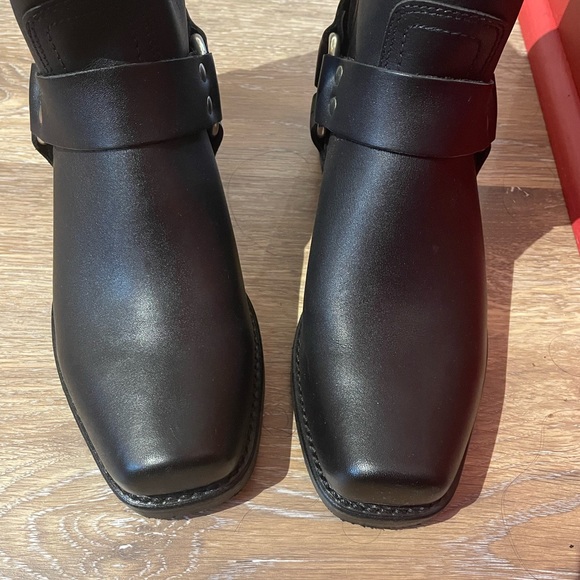 Black Leather Harness Boots - Picture 6 of 8